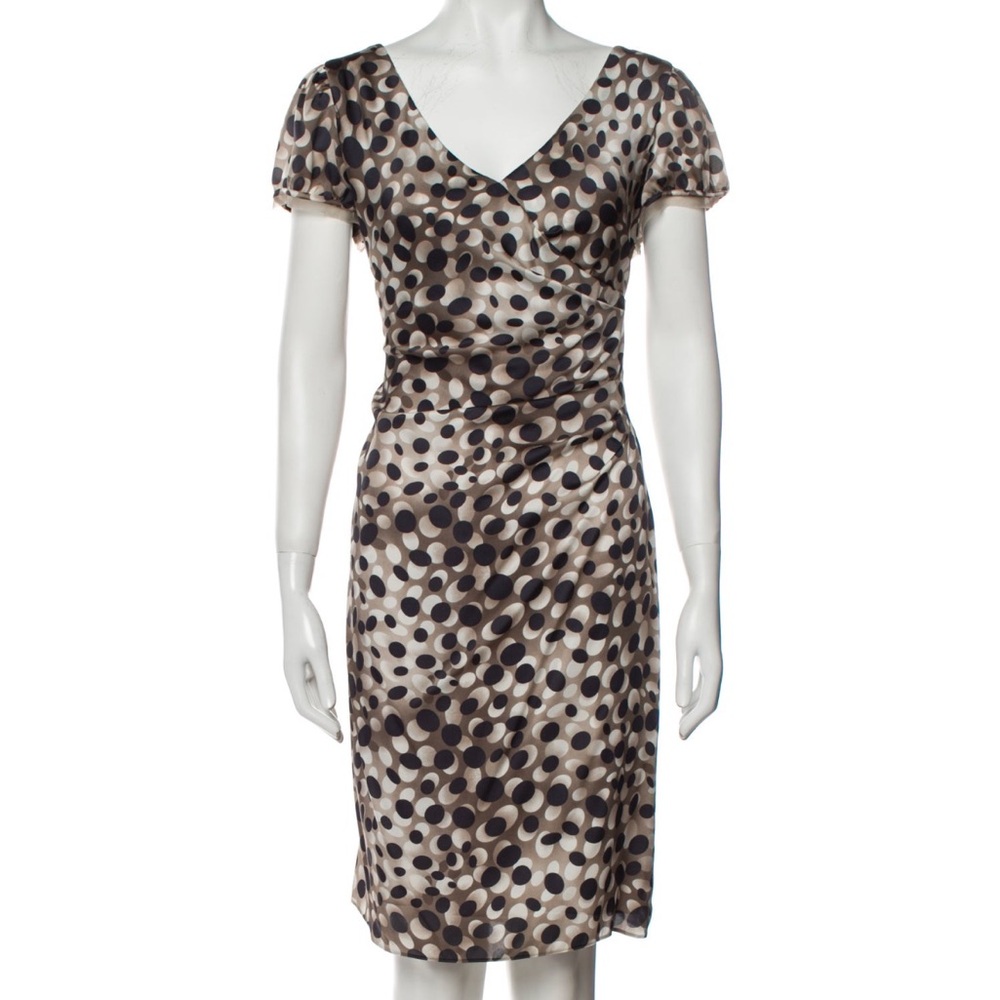 Armani Collezioni Silk Sheath Knee-Length Dress